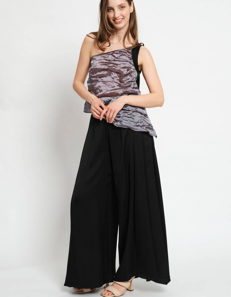 Skyline Wide Leg Black Trousers