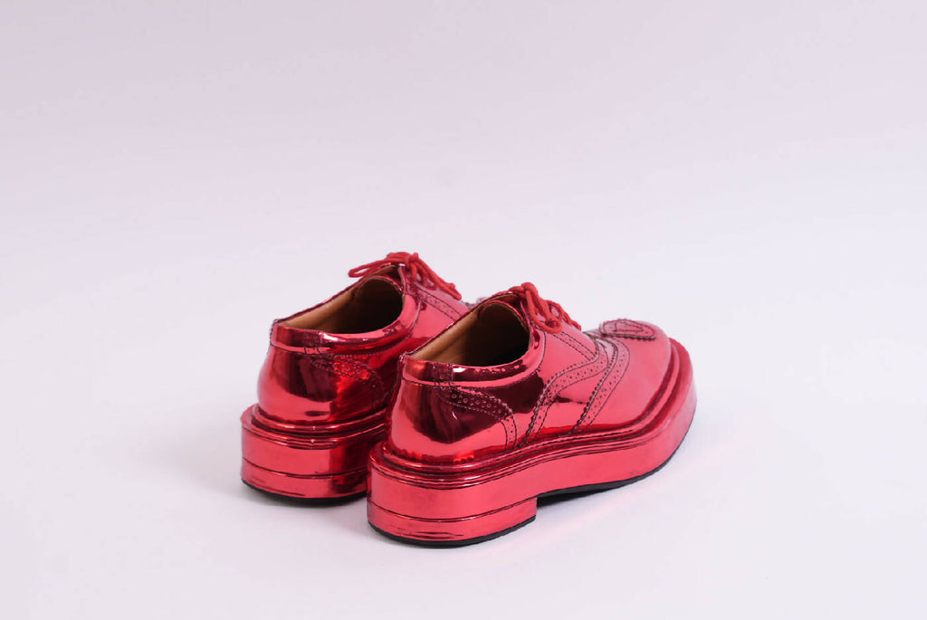 Heart Brogue Red