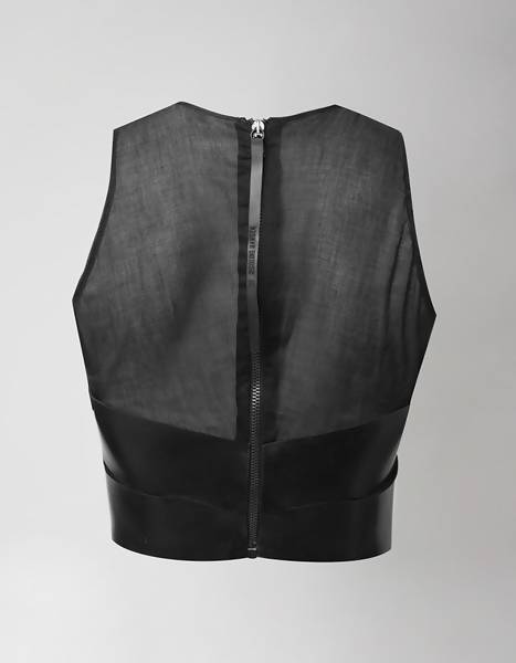 Sculptural Latex Top