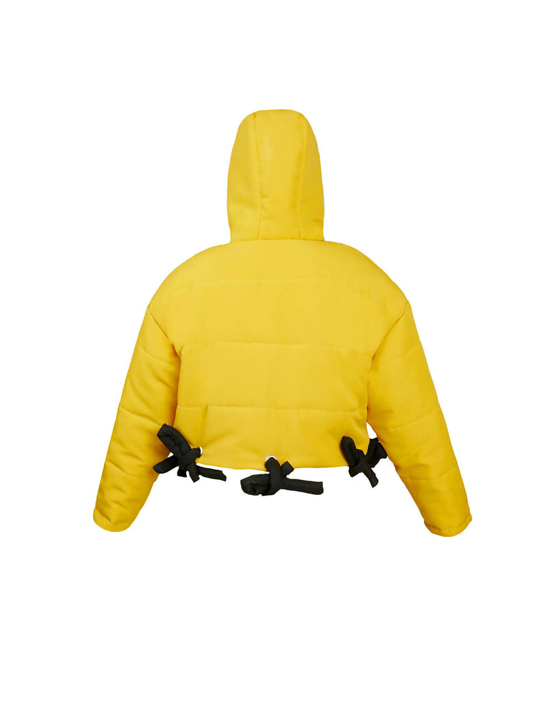 Hooded Yellow Puffer Jacket