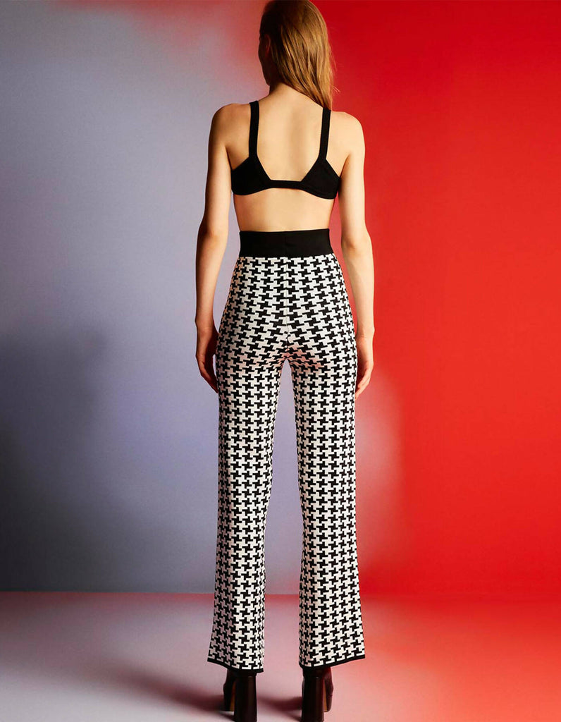 High-Waisted Printed Pants