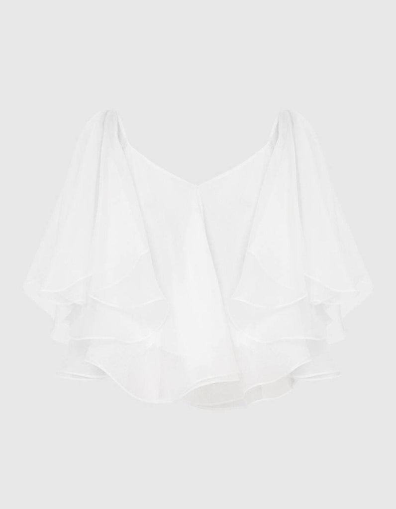 2047 White Organza Top