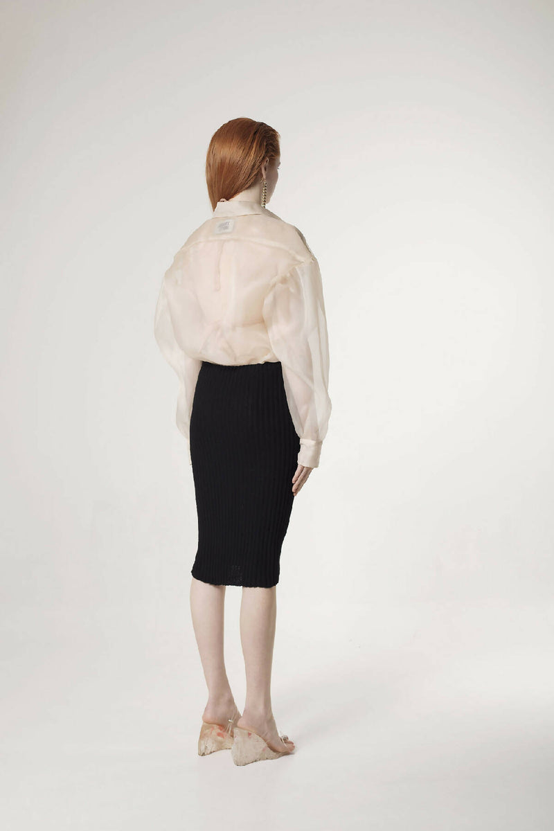 Deconstructed Silk Organza Shirt