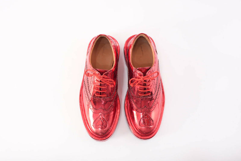 Heart Brogue Red