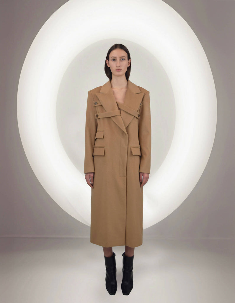 Elowen Cashmere Coat Beige