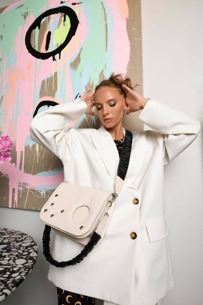 Handbag “Ficus” – creamy