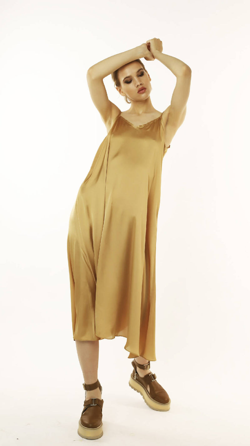 Midi Casual Dress in Mustard