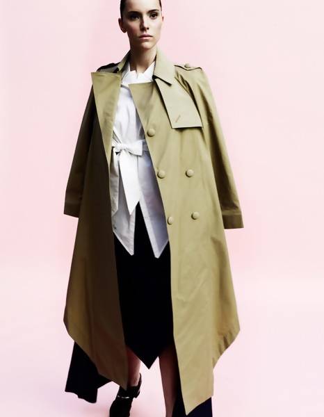 Origami Water Repellent Cotton Trench Coat / Khaki