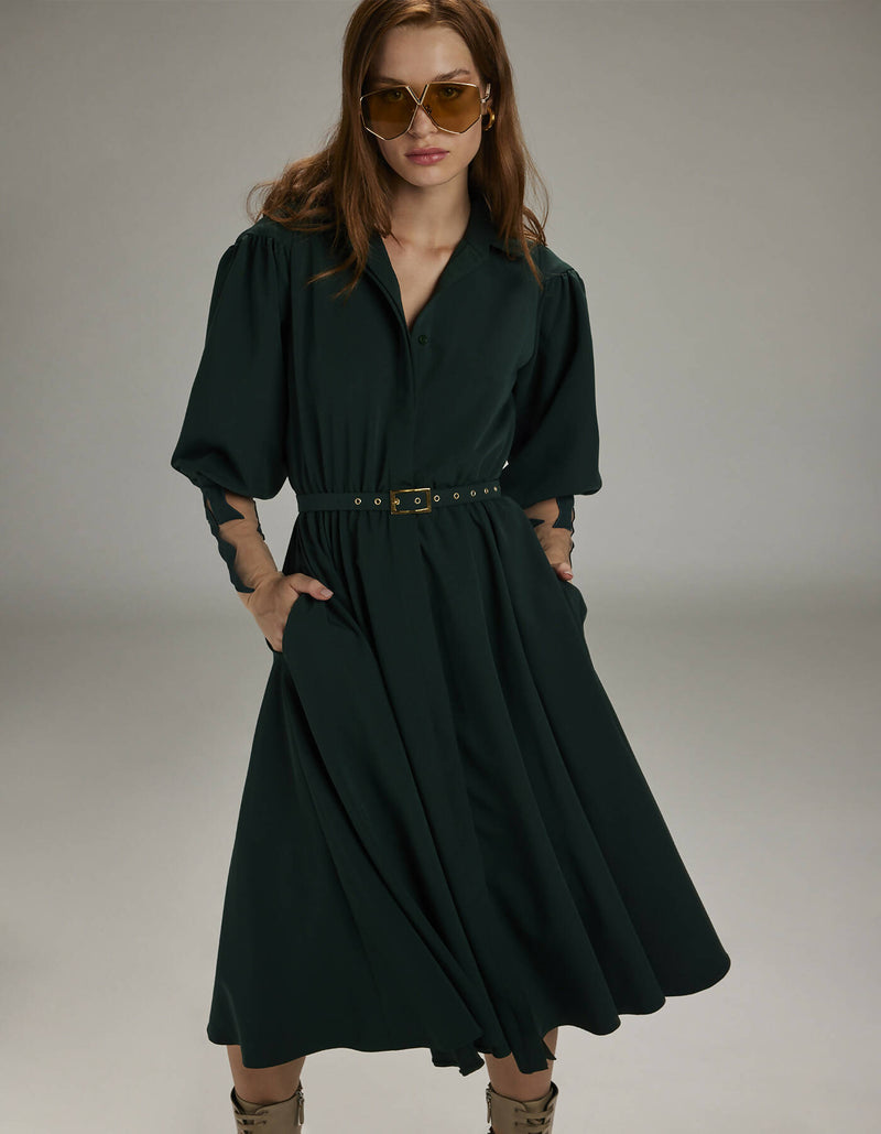 AZALEA DRESS DARK GREEN