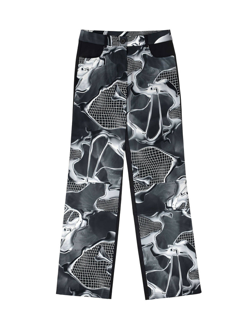 Grid Graphic Trousers