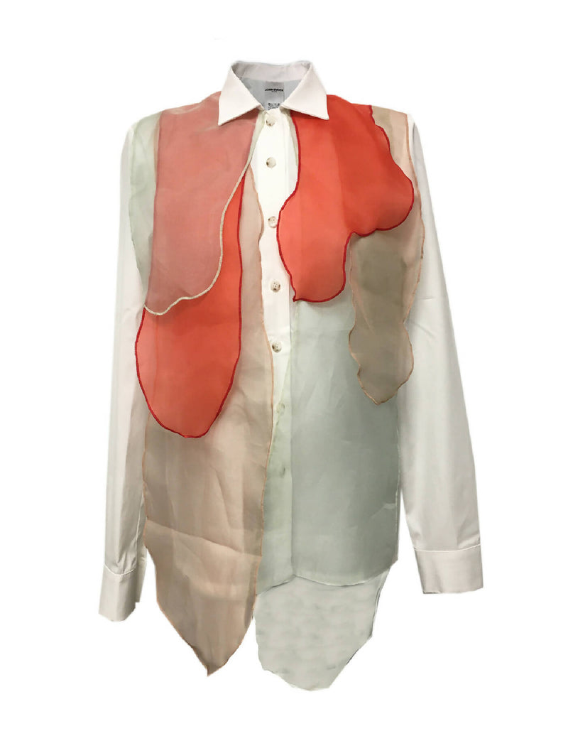 Poplin shirt with organza