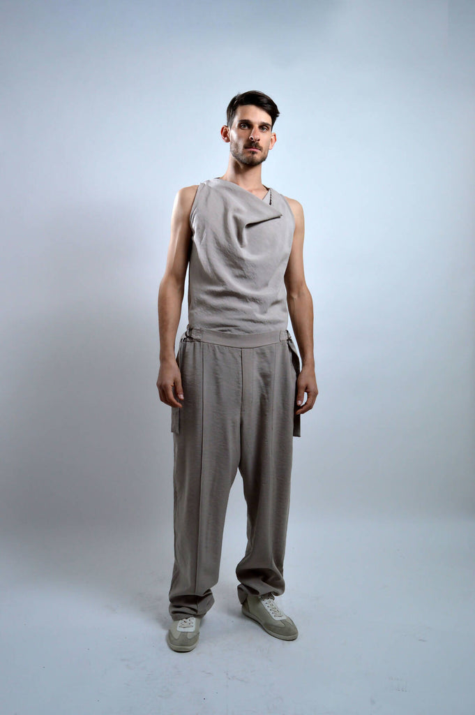 Upcycled Jogger style fluid pants