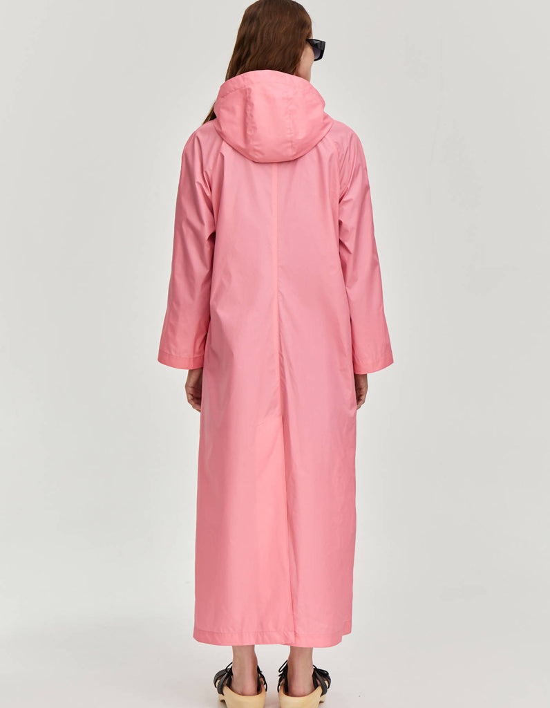 Waterproof Long Raincoat - Pink