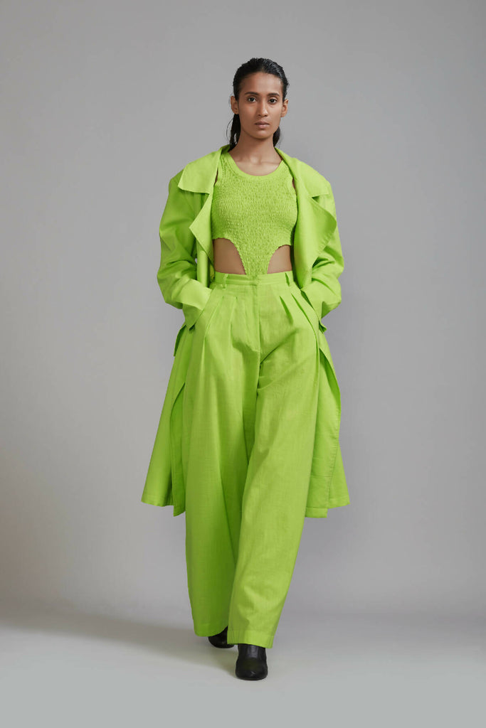 Neon Green Trench Jacket