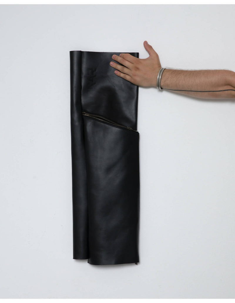 Unisex Black Leather socks