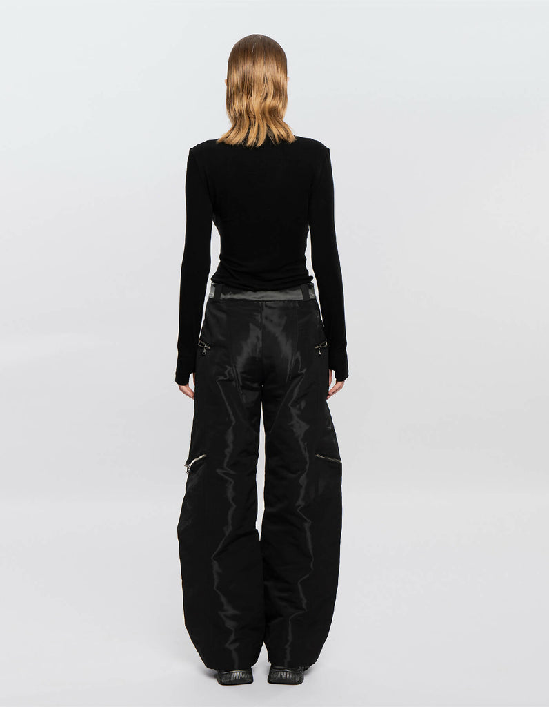 Zipper Pants Black