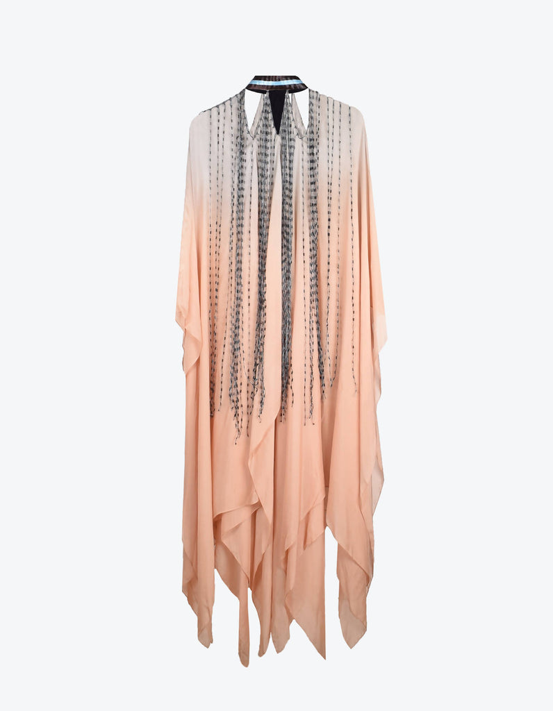 Fall Panelled Glass Chiffon Cape