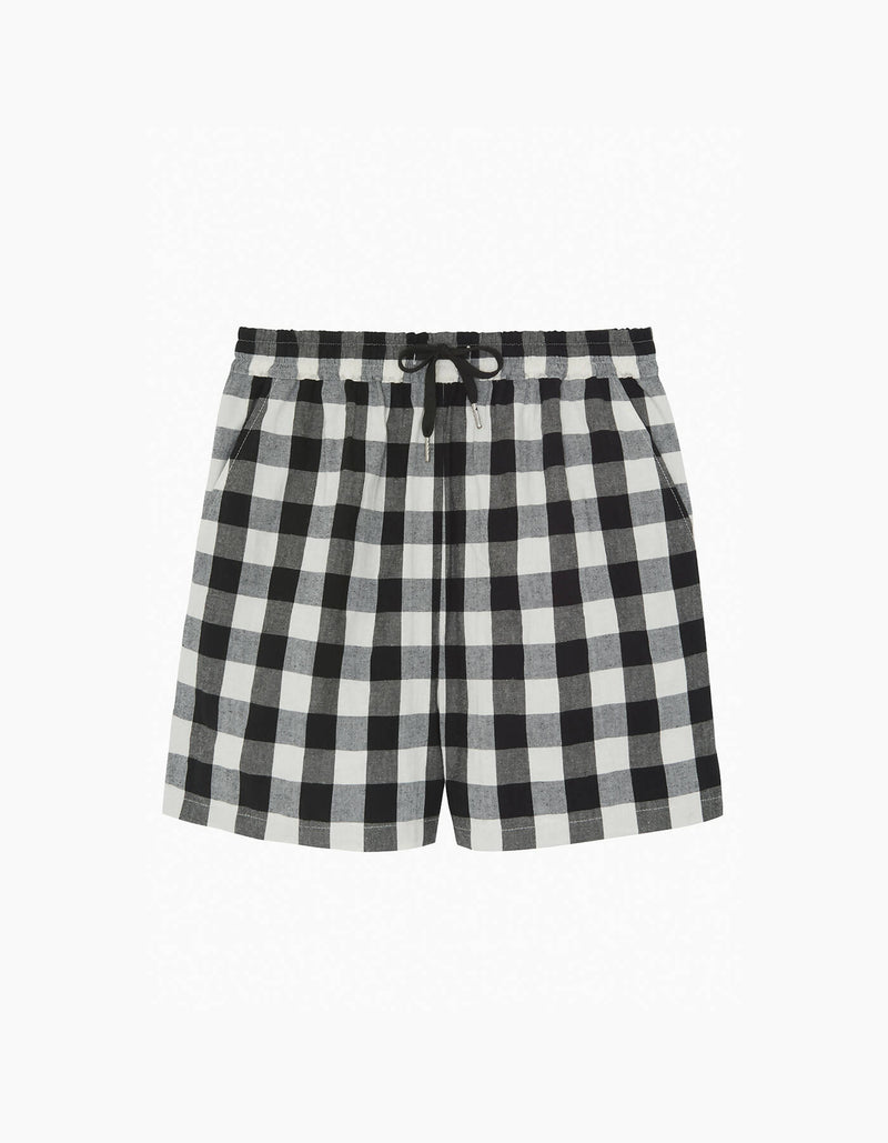 Billie Black & White Checked Short