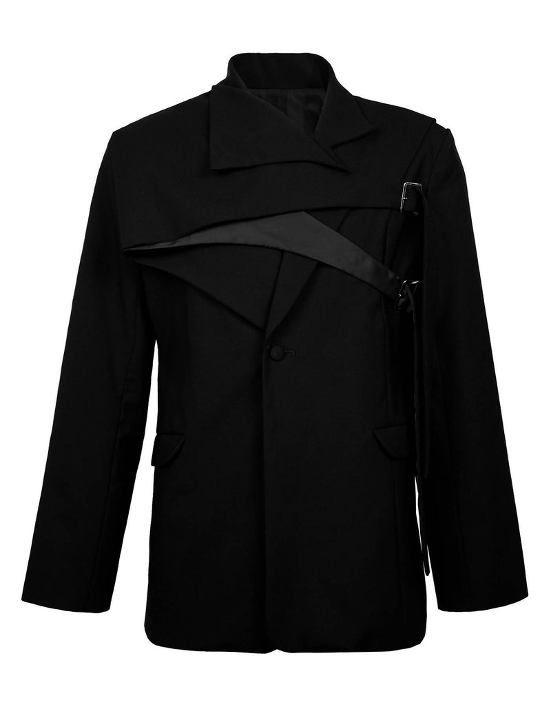 Deconstructed Lapel Suit Jacket