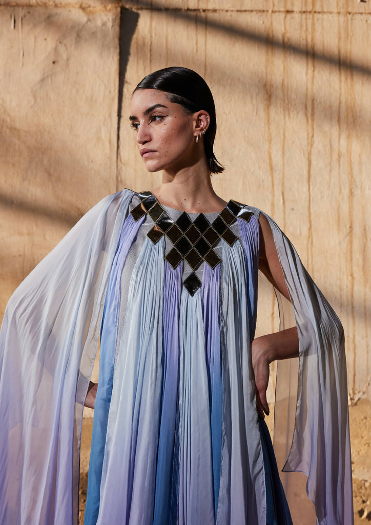 Gradient Fall-Panelled Kaftan