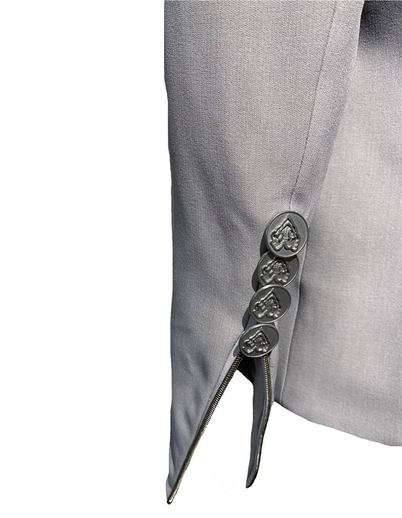 Sharp Shaped Suit Jacket (Grey)