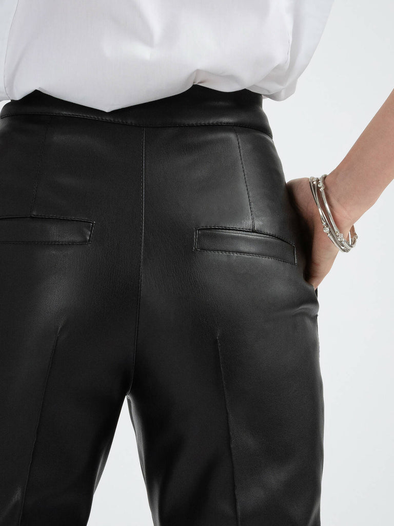 HANNAH Leather Straight Trousers