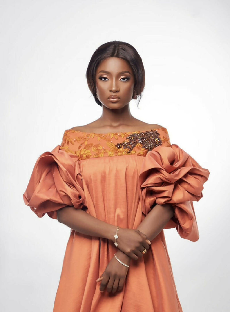 Ms Kaba Couture Dress 2.0 Terracotta