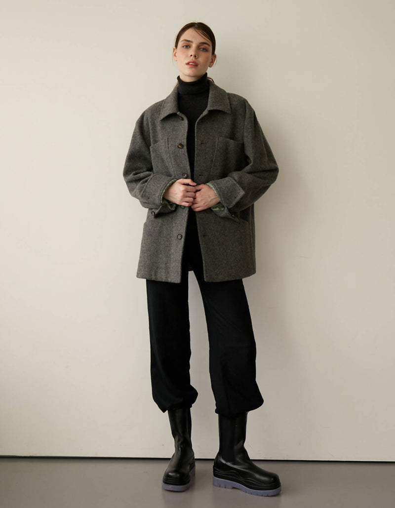 Unisex Alpaca Pocket Blouson