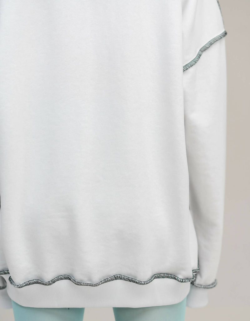 White cotton sweatshirt