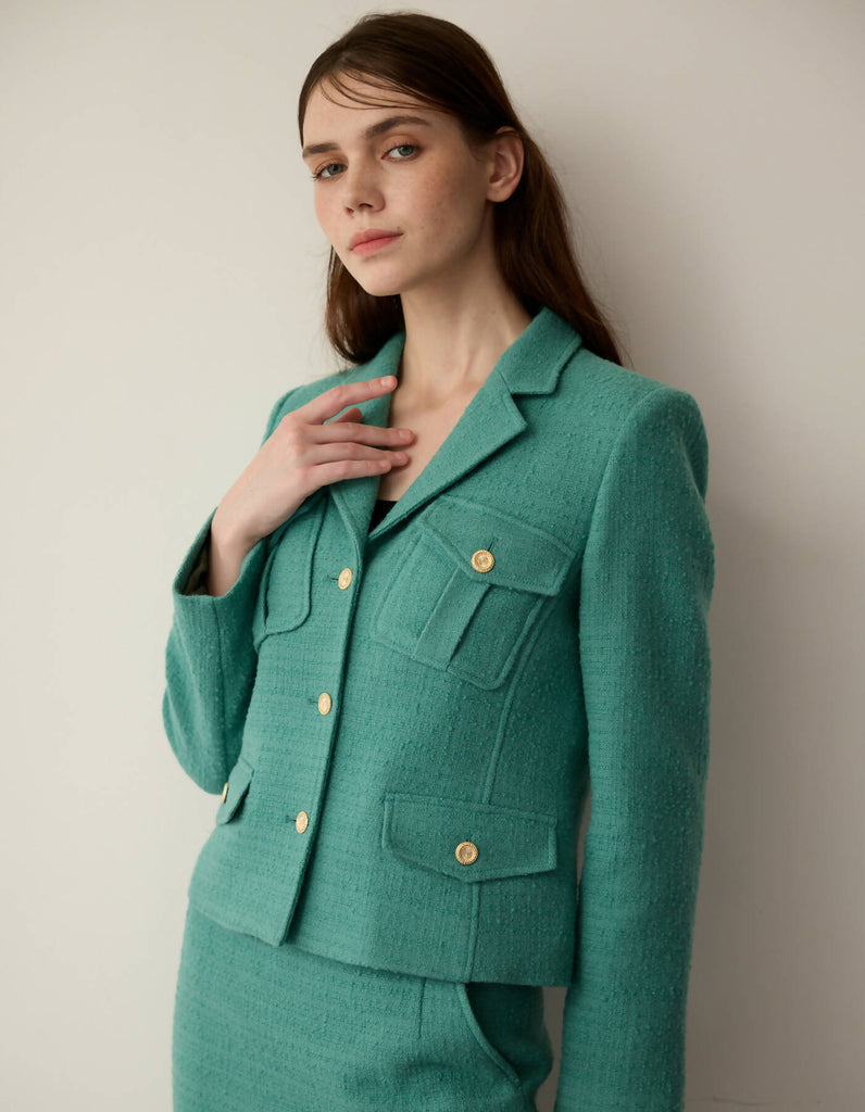 Tweed Suit Set Jacket & Skirt