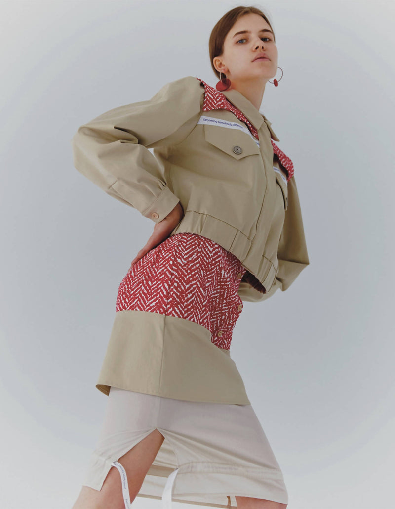 Beige Short Jacket "Becoming…"