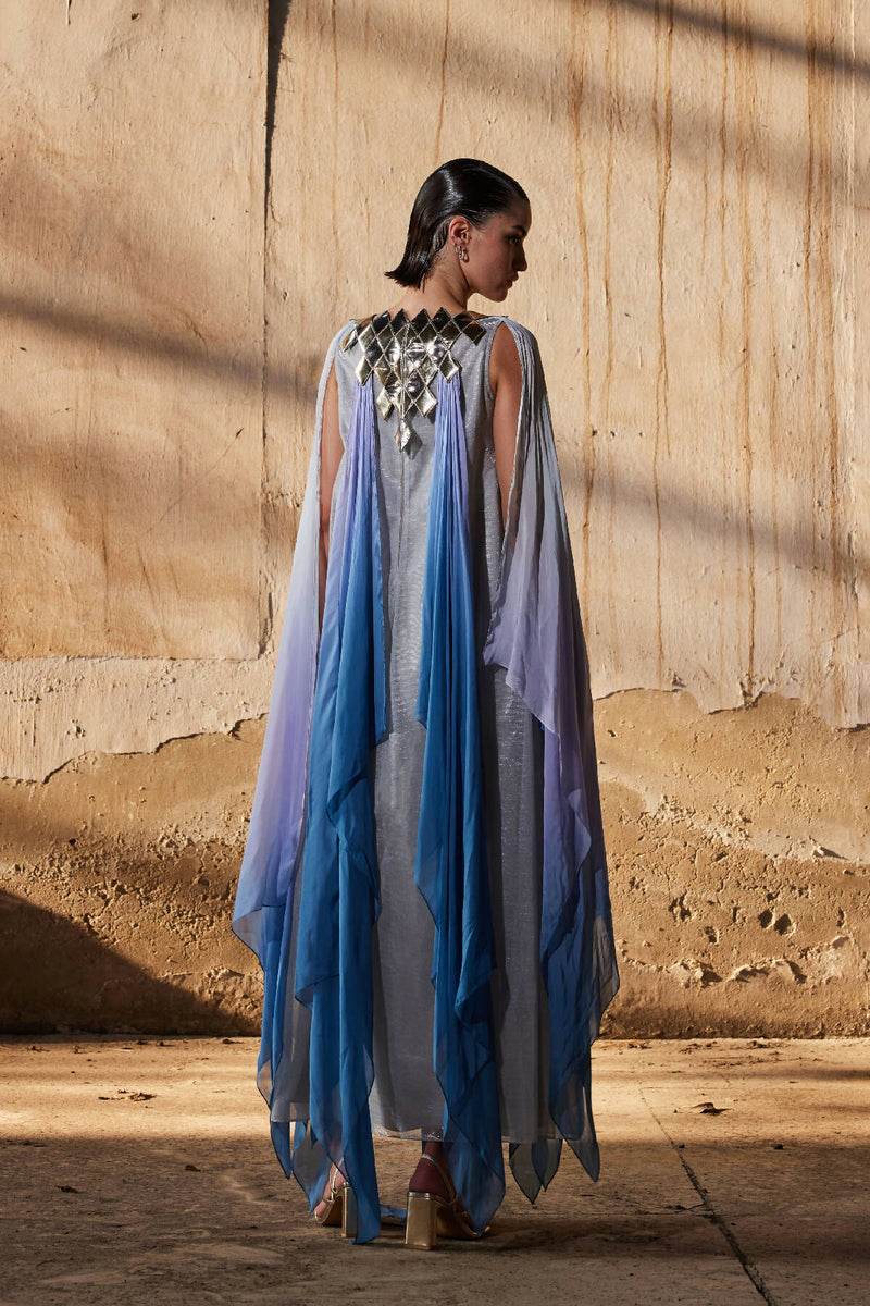 Gradient Fall-Panelled Kaftan