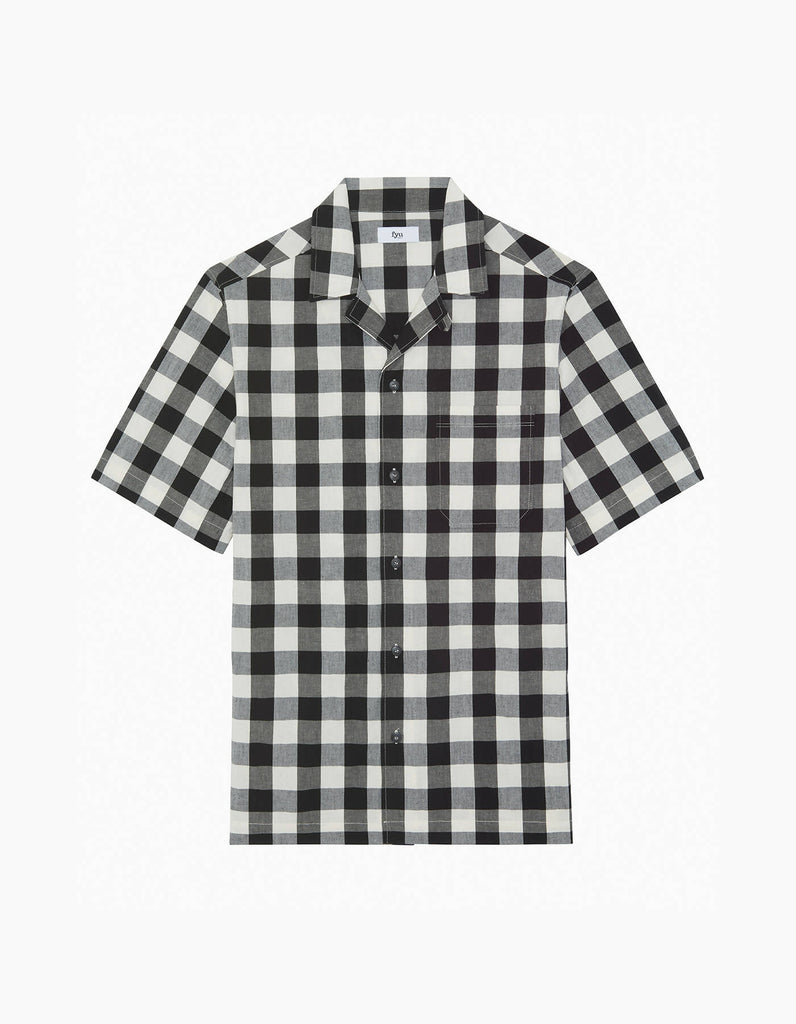 Billie Black & White Short-Sleeved Checked Shirt