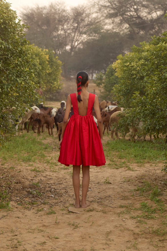 Taffeta Red Dress