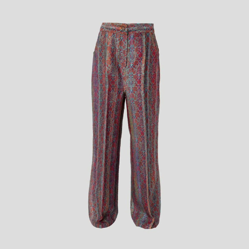 High-Wasted Ikat Pants