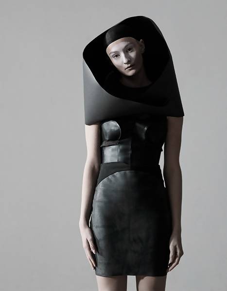 Sculptural Latex Top