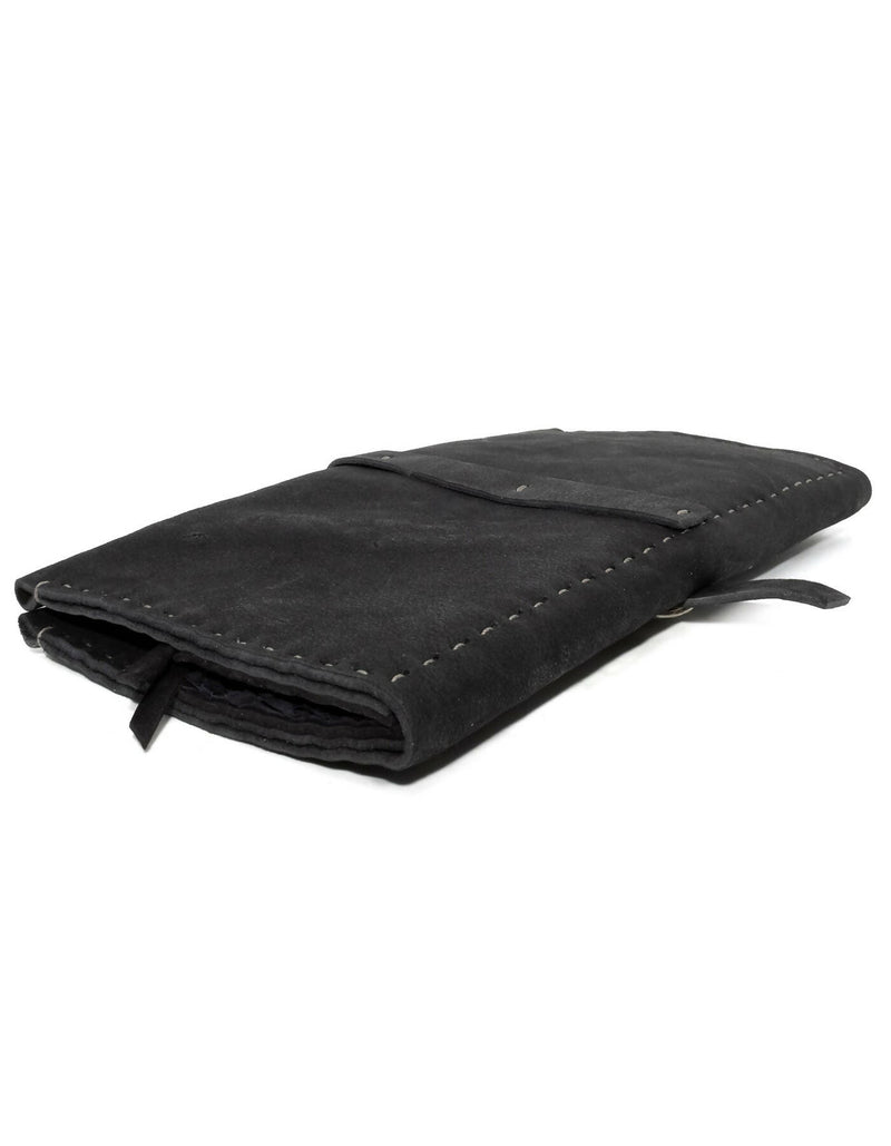 black horse culatta and fish leather long wallet