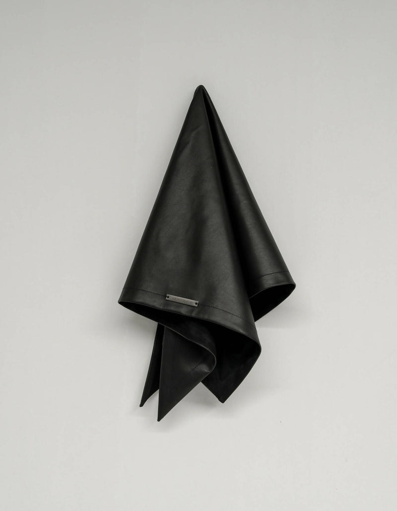 Scarf With Eco Leather Black