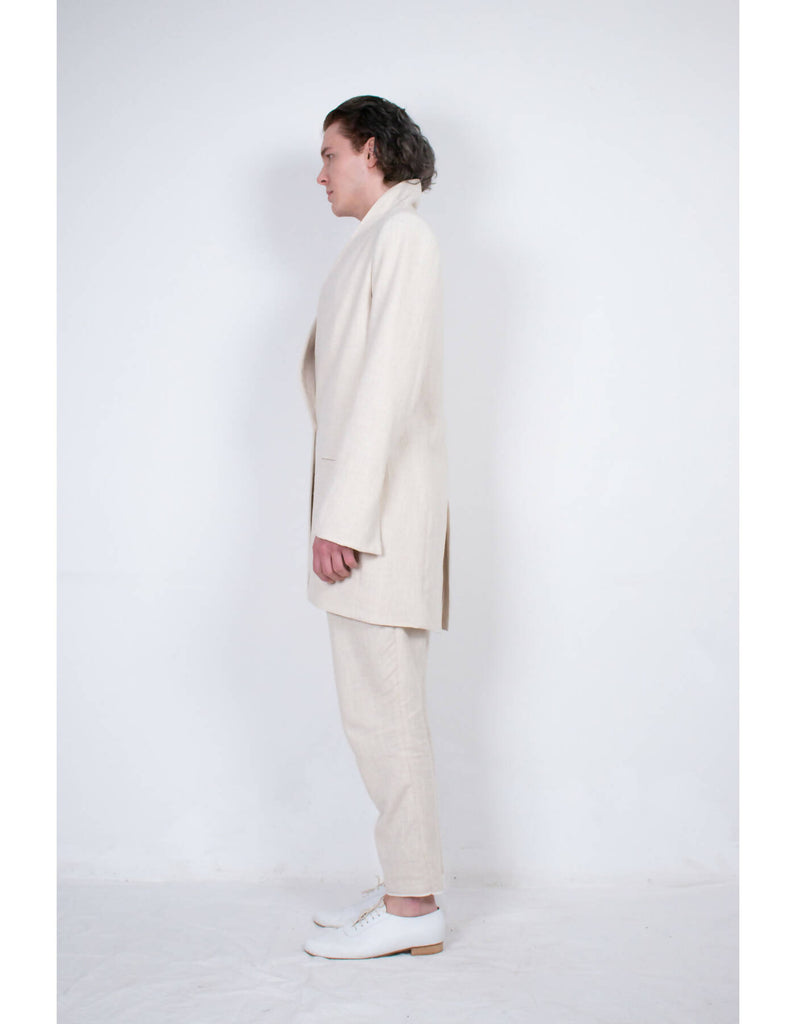 Beige Flax Tailored Jacket