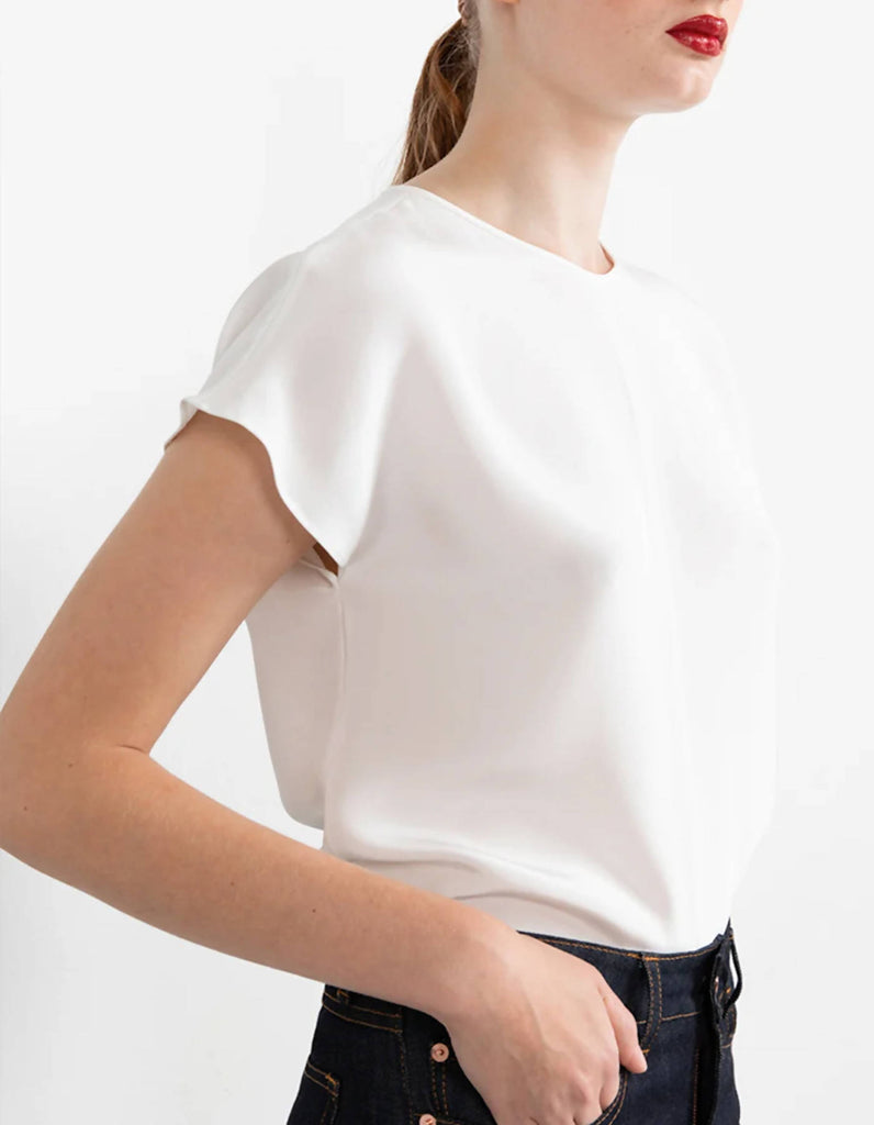 Revolution Top Off White Silk Crepe