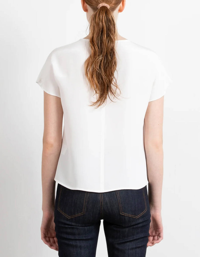 Revolution Top Off White Silk Crepe