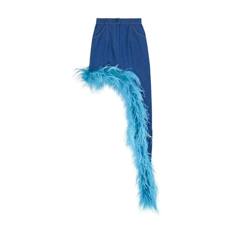 Asymmetrical Feather Skirt