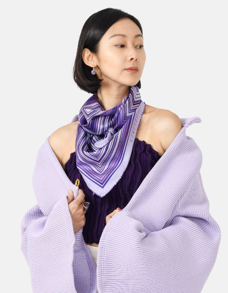 Purple-Striped-Silk-Twill-Scarf-Kargede-Designer-Scarf-Neck-Tie-Loose