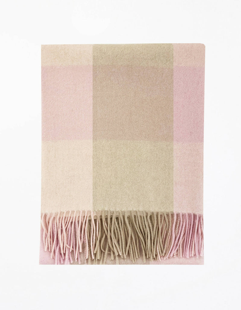 Beyza Cashmere Wool Blend Shawl - Rose