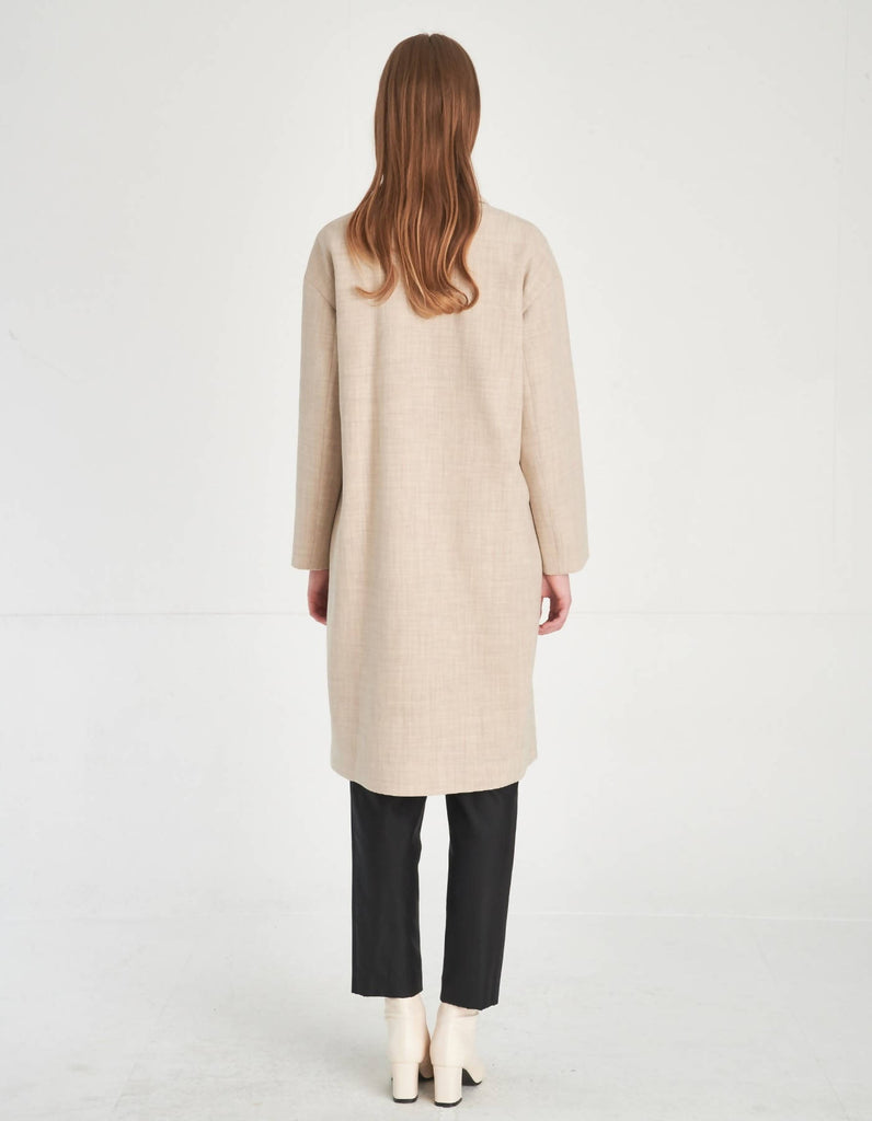 Minimalist Design Loose Fit Wool Coat