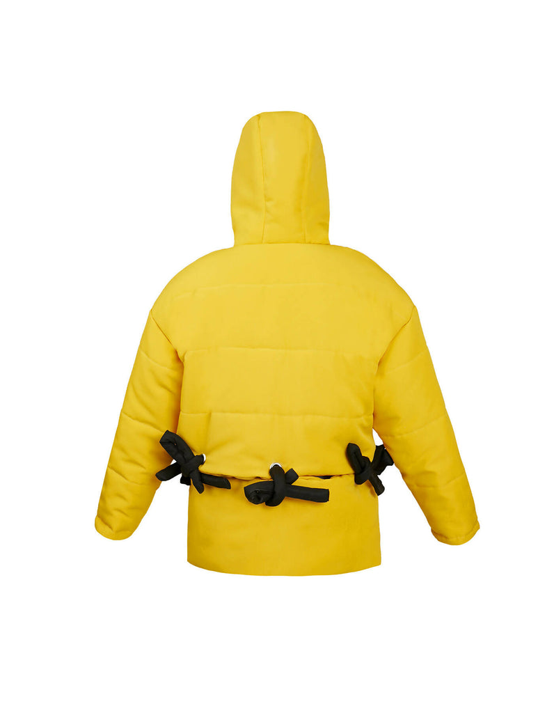 Hooded Yellow Puffer Jacket