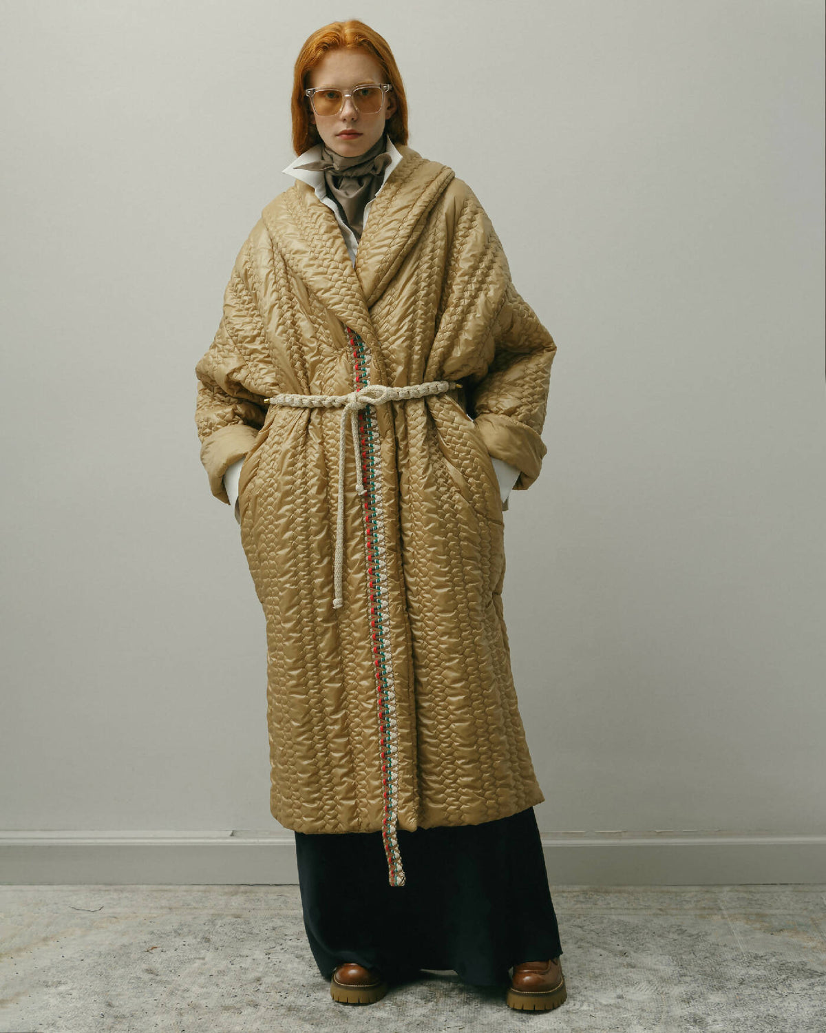 Long Gold Quilted Coat AW23/24 | NOT JUST A LABEL