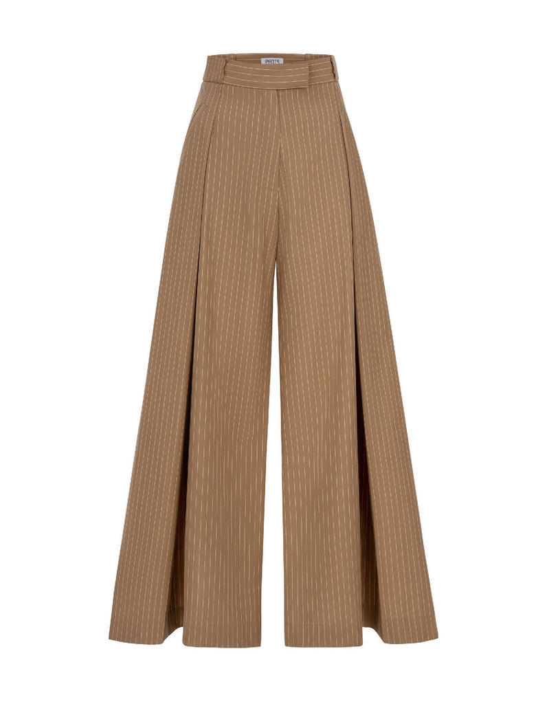 Striped Wide-Leg Pants