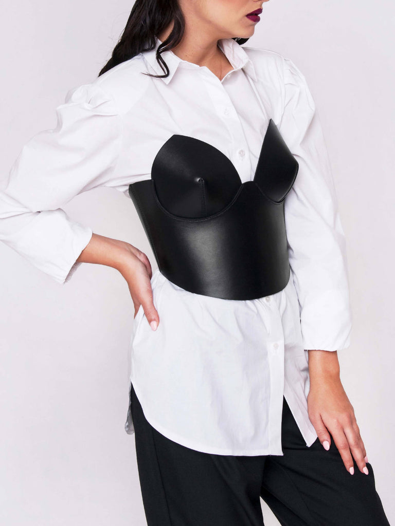 Top Leather Corset, Overbust Corset Top