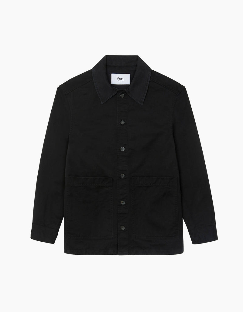 Remi Twill Chore Jacket Black